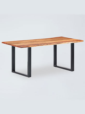 DT16 Rectangle Wooden Table Desktop With Solid Wood Metal Legs
