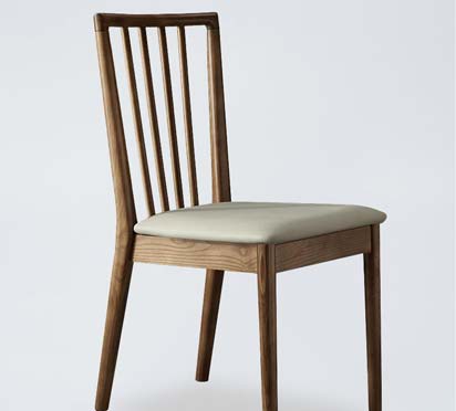 DC32 Nordic Upholstered Beech Wood Dining Chair