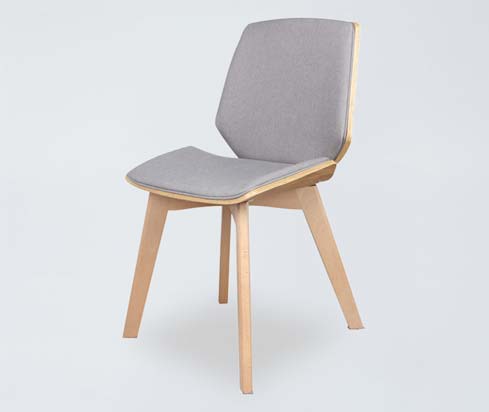DC102 Grey Cover Wood Leg Leisure Chair