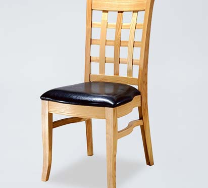 DC38 Modern Grid Back Wooden Chair