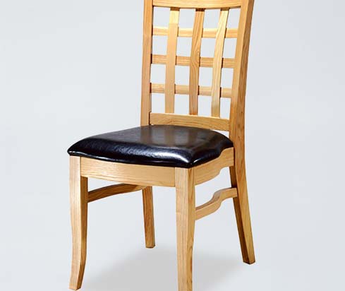 DC38 Modern Grid Back Wooden Chair