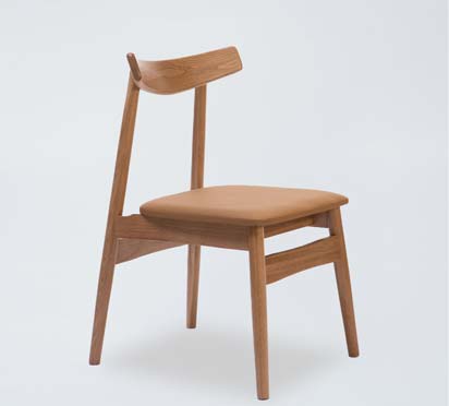 DC13 Wooden Chair With Fabric Seat