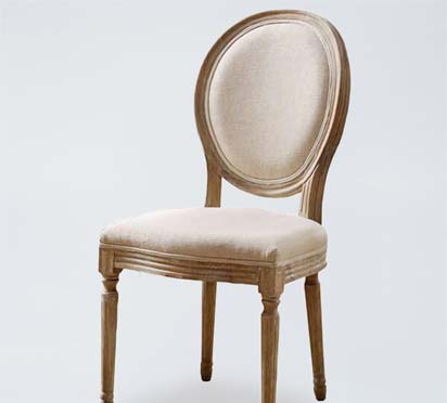 DC80 French Accent Beech Wooden Upholstered Chair