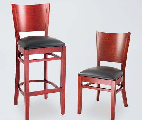 dc25 red wine wooden restaurant dining chair