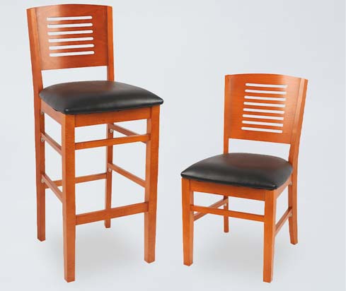 dc26 wooden high ladder dining chair for restaurant