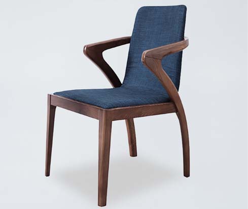 DC44 Modern Upholstered Wooden Dining Chair