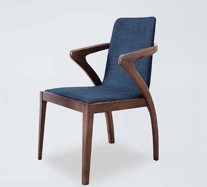 DC44 Modern Upholstered Wooden Dining Chair