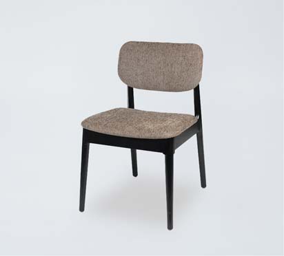 DC92 Upholstered Seat And Back Wooden Black Frame Chair