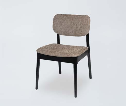 dc92 upholstered seat and back wooden black frame chair