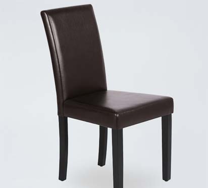 DC98 Black Wood Legs Pu Leather High Back Wooden Chair