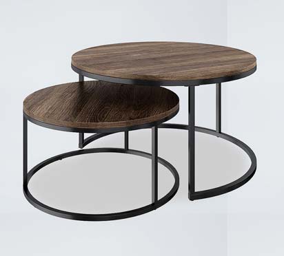 CT10 Round Combined Type Wooden Coffee Table End Table