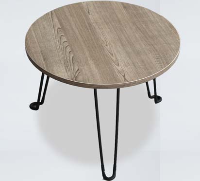CT11 Round Wooden Coffee Table With Folding Leg