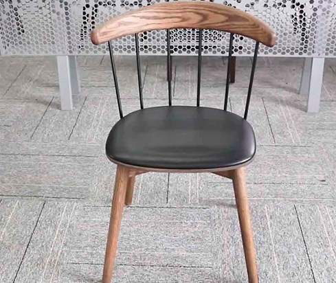 Wooden Upholstered Windsor Chair