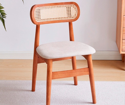 Rattan Chair With Solid Wood Frame