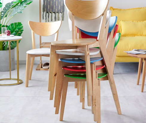 White Chair With Wood Legs