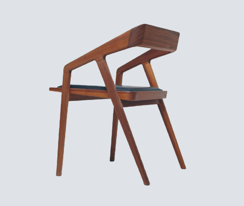 dc77 morden design wooden armrest katakana dining chair 1