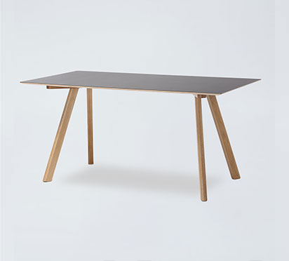 DT2 Rectangle Wooden Table With Solid Wood Leg