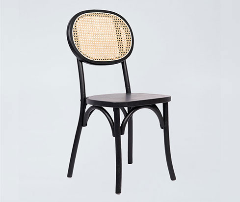 Wood And Rattan Dining Chairs
